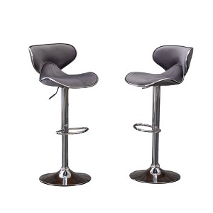 NicBex Dining Chairs Set of 2 Stool Upholstered Chair Airlift Adjustable Swivel Barstool with low-back style for Kitchen, Home Bar - 1 of 4