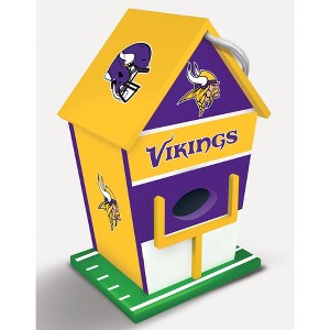 MasterPieces Officially Licensed NFL Minnesota Vikings outdoor wood birdhouse! - 1 of 3