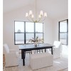 Shannon 6-Light Chandelier - Modern Steel Design with White Fabric Shades - 2 of 4