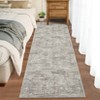 Modern Washable Rugs Abstract Area Rug Non Slip Low Pile Accent Rugs for Living Room Bedroom - 2 of 4