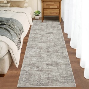 Washable Modern Solid Living Room Rugs, Abstract Indoor Contemporary Floor Carpet for Bedroom Dining Room - 1 of 4