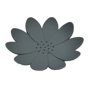 Evideco French Home Goods Water Lily Flexible Soap Dish Holder, Self-Draining, Anti-Skid Design - Stylish, Versatile, and Durable Accessory - 1 of 4