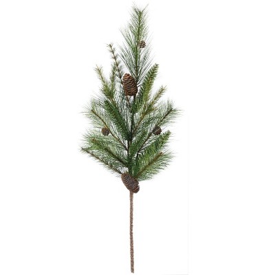 Sullivans Artificial Mixed Pine and Cone Spray 31"H Green