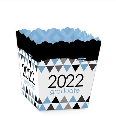 Big Dot of Happiness Light Blue Grad - Best is Yet to Come - Party Mini Favor Boxes - Light Blue 2022 Graduation Party Treat Candy Boxes - Set of 12