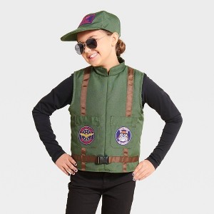 Kids' Fighter Pilot Career Costume Accessories Kit - Hyde and EEK! Boutique™ Black - 1 of 3