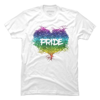 Adult Design By Humans Pride Heart Abstract Rainbow By Zedikzz T-Shirt