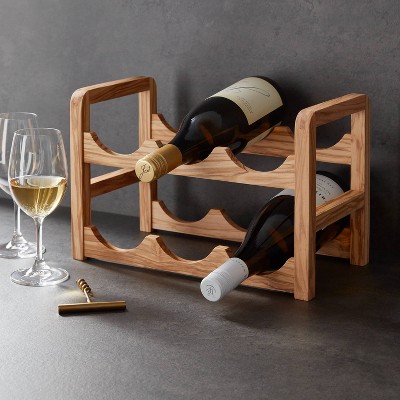 6 Bottles Olivewood Wine Rack Brown - Threshold&#8482;