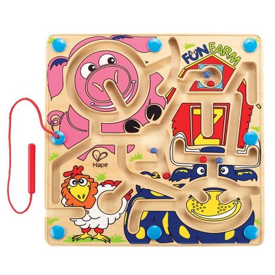 HAPE Fun Farm Magnetic Maze - Wooden Toys for Preschool Kindergarten