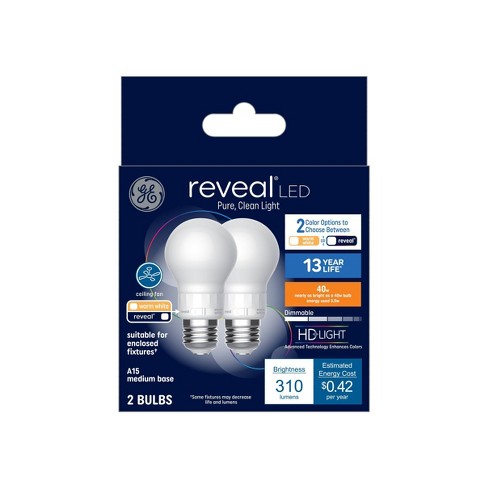 Ge 2pk 10w 60w Equivalent Relax Led Hd Light Bulbs Soft White : Target