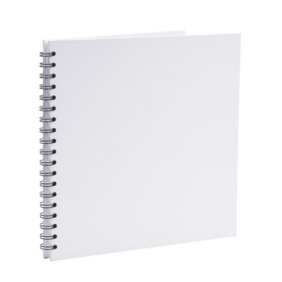 Paper Junkie 40 Sheets Blank DIY Scrapbook Photo Memory Album Gift, Hardcover Book for Pictures, 10x10 in, White