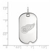 Black Bow Jewelry 14k White Gold Detroit Red Wings NHL Pendant - 2 of 3