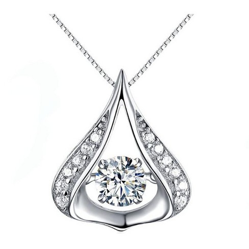 Catrina Pendant Necklace Cubic Zirconia Box Chain Women Ginger Lyne Collection - image 1 of 4