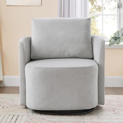 NicBex Modern Swivel Chair with Solid Wood Frame for Living Room, Accent Chair Chenille Upholstery Sofa Chair