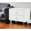 HomeRoots 24" White and Clear Wood and Acrylic End Table With Two Drawers - 2 of 4