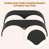 Tandem Trailer Fenders Double Axle, 2 Pack Fit for 13-15 Inch Wheels, Teardrop Enclosed Trailer Fenders Replacement for Car Hauler, Utility Trailer - 3 of 4