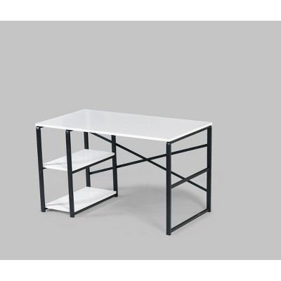 NicBex 47 Inch Computer Desk Home Office Desk with 2 Open Shelves and Metal Frame