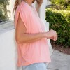 Amaryllis Women's Ruched Gathered Shoulder Top Soft Comfortable Fabric Trendy Relaxed Stylish Casual Versatile Fit - 2 of 4