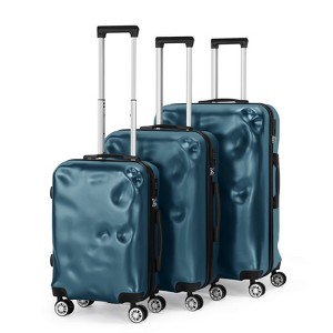 Oumilen 3 Piece Hardside Spinner Luggage Sets with TSA Lock, Blue - 1 of 1