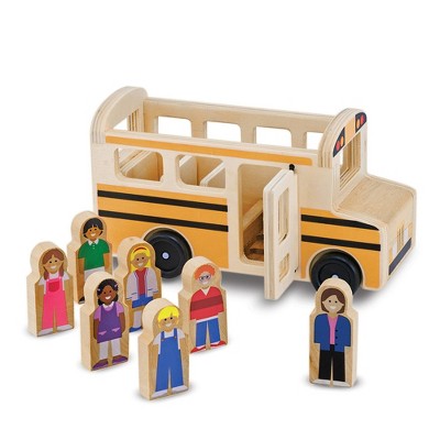 wooden bus with passengers