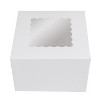 O'Creme White Cake Box with Window, 6" x 6" x 4" - Pack of 5 - image 2 of 3