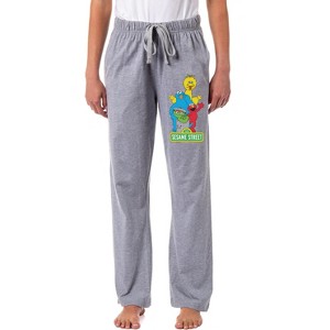 Sesame Street Women's Elmo And Friends Sleep Pajama Pants Grey - 1 of 4