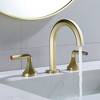 CLIHOME Hexagon 8 in. Widespread Double-Handle 3-Hole Brass Bathroom Sink Faucet With Hose - 3 of 4