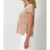 Women's Velvet Cupro V-Neck Top - mystree - 3 of 4