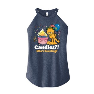 Women's - Garfield - Candles Who's Counting Graphic High Neck Tank - 1 of 3