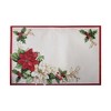 Red and White Poinsettias Placemat, Set of 4 - 13" x 19" - Red/Green - Elrene Home Fashions - 3 of 3