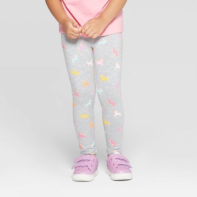 Toddler Girls' Unicorn Leggings - Cat & Jack™ Gray 18M – Target