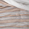 8pc Woven Stripe Comforter Bedding Set Blue/Orange/Off White - Threshold™ - image 4 of 4