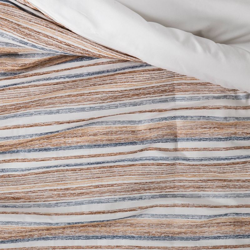 8pc Woven Stripe Comforter Bedding Set Blue/Orange/Off White - Threshold™, 4 of 12