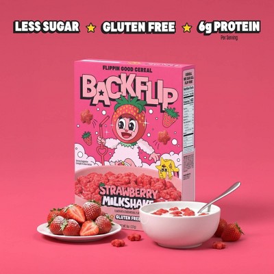 Backflip Strawberry Milk Shake Breakfast Cereal - 8oz