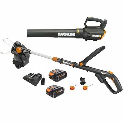 WORX 20V Cordless String Trimmer and Air Blower Combo Kit (2 x 2.0