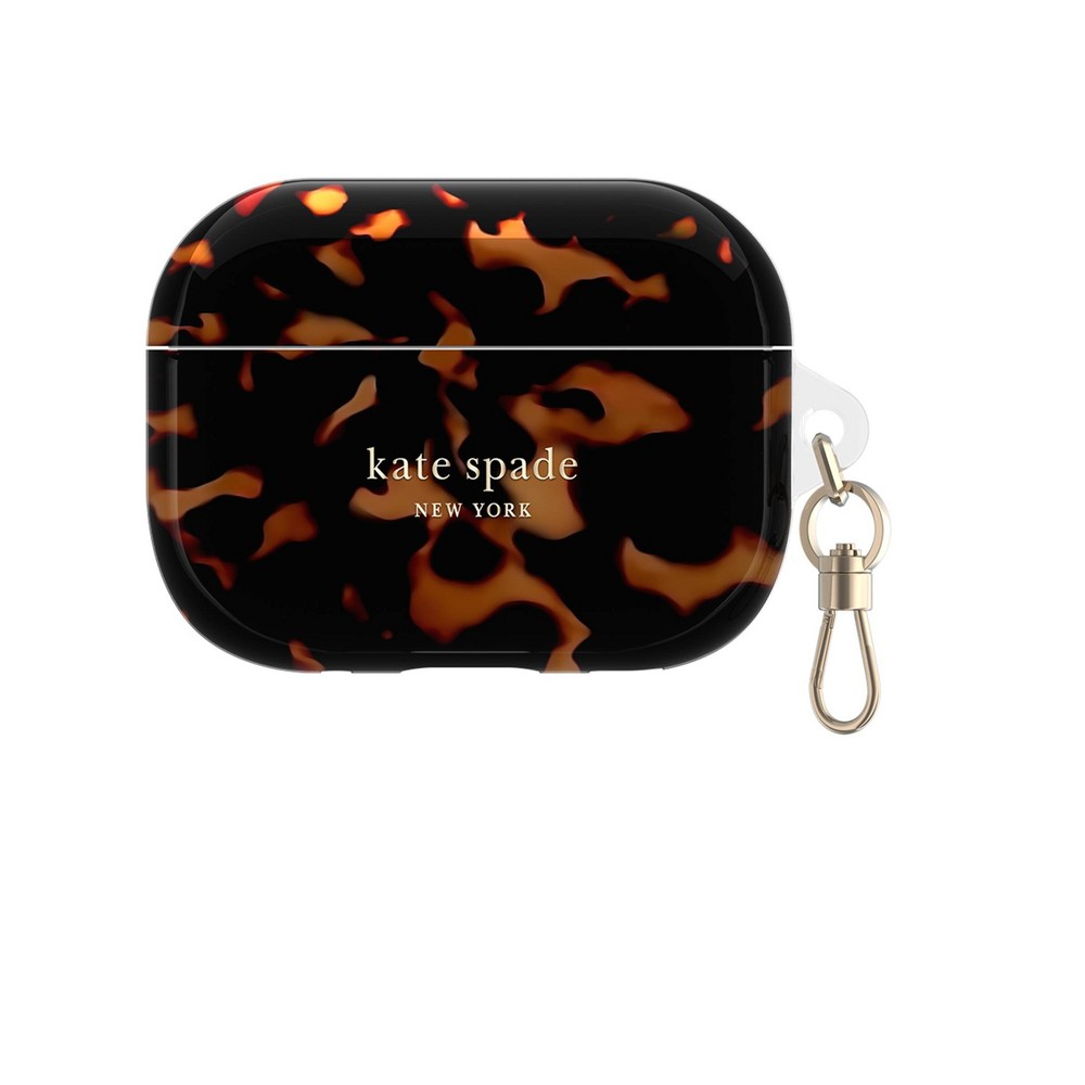 Kate Spade New York Apple AirPods Pro (2nd Generation) Protective Case - Transparent Tortoise/Black