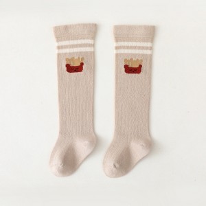 MyKids-Usa Baby Cartoon Graphic Mid Tube College Style Striped Socks - 1 of 4