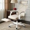 Mshliw Ergonomic Mesh Office Chair with Footrest, Adjustable Headrest & Lumbar Support, High-Back Reclining Computer Desk Chair for Home Office - 2 of 4