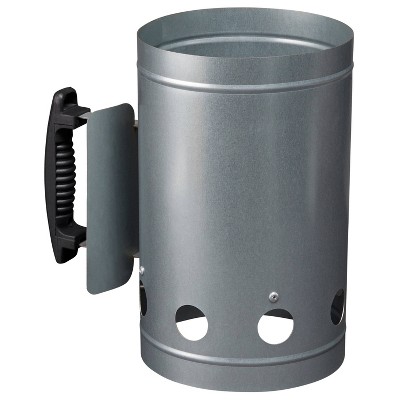 30" Black Water-Resistant Kettle Grill Cover with Chimney