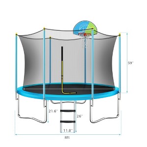 Dexmalle Trampoline for Kids with Safety Enclosure Net - 1 of 4