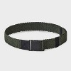 Men's Flat Stretch Braided Belt with Speed Clip Buckle - Goodfellow & Co™ Olive Green - 2 of 3