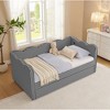 Lycvki Gingham Sofa with Trundle Twin Size Bed No Box Spring Needed - 3 of 4