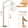 Frate Arc Floor Lamp - Height Adjustable, 90¡ã Rotatable Linen Shade, 2 Lampshade Colors, 71 Inch (Bulb Not Included)-The Pop Home - 3 of 4