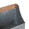 14" x 8" (Set of 2) Gramer Metal Wall Pocket Organizer Set Brown - Kate & Laurel All Things Decor: Office & Desk Storage - 3 of 4