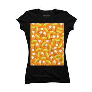 Junior's Design By Humans Halloween Candy Corn By NewburyBoutique T-Shirt - 1 of 3
