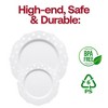 Smarty Had A Party White w/ Silver Dots Round Blossom Plastic Dinnerware Set - 40 Sets - 4 of 4