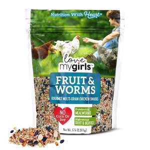 Love My Girls: Chicken Snacks - Fruit & Worms - 5lb Bag - 1 of 4