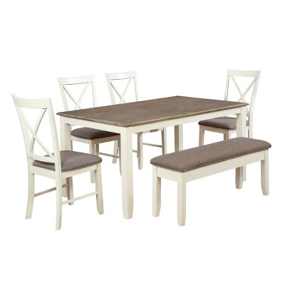 6pc Emma Dining Set White - Powell Company