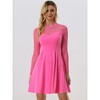 Allegra K Women's Heart Mesh Sheer Long Sleeve Gothic Cocktail Skater Party Dress - 3 of 4