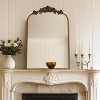 Gold Vintage Wall Mirror with Ornate Baroque Frame - Arched Antique Design for Elegant Decoration - 2 of 4