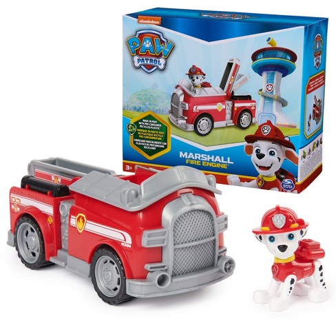 Paw Patrol Marshall s Firetruck Toy Truck With Collectible Action Figure Sustainably Minded Kids Toys For Boys Girls Ages 3 And Up Target